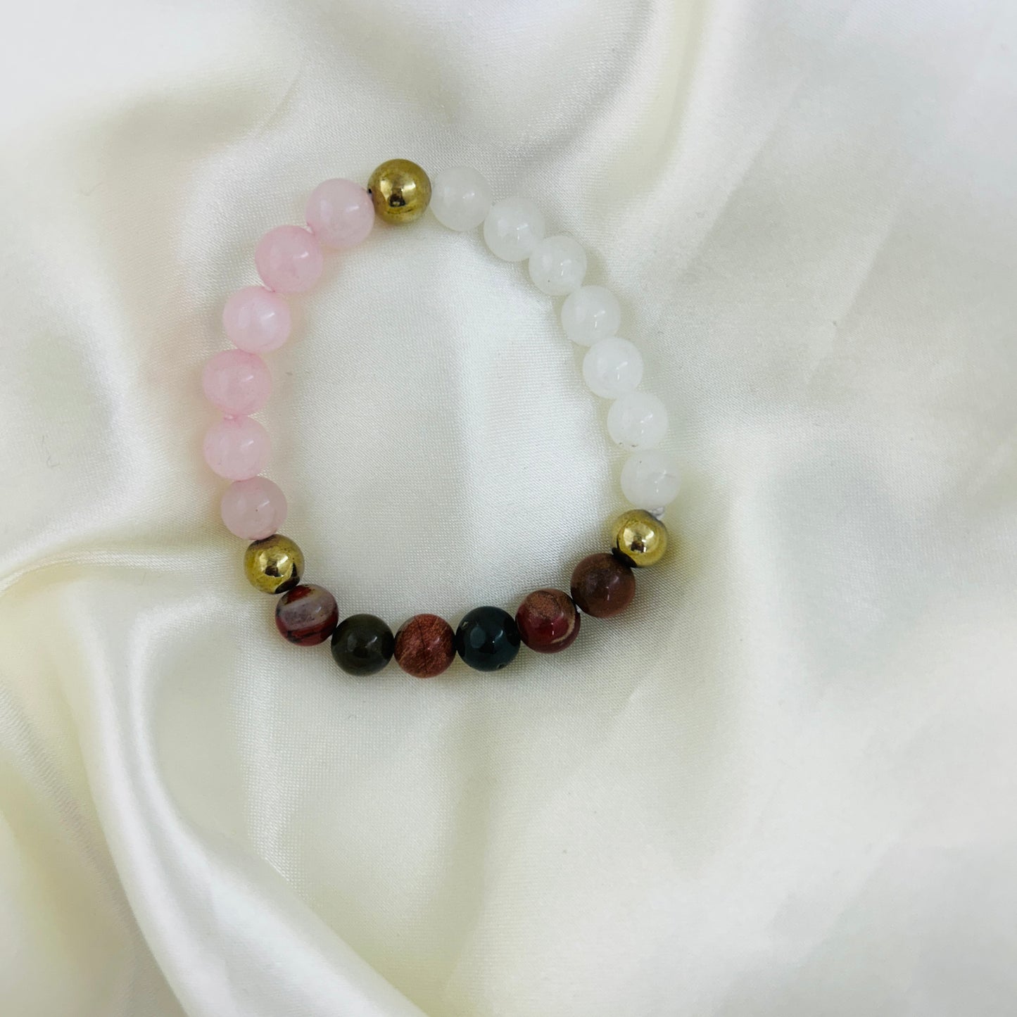 Cancer (Karka) Rashi Astrology Bracelet – Natural Gemstones- The Moonlight Shield