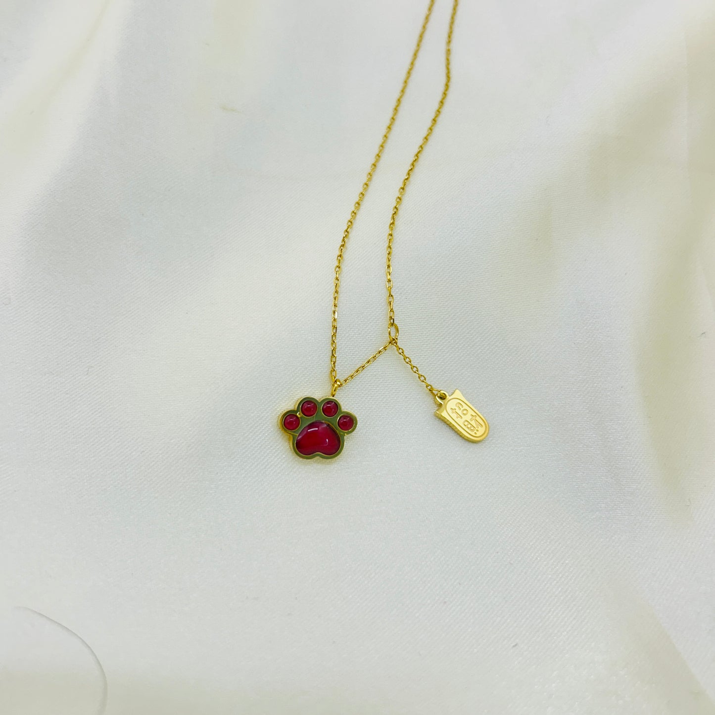 Paw Jewellery Set – 18K Gold Earrings & Necklace for Pet Lovers