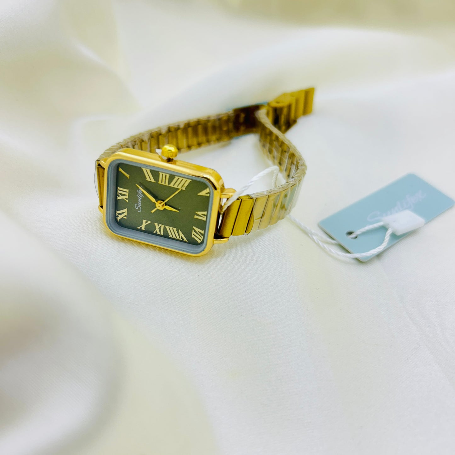 Olive Green Rectangle Watch