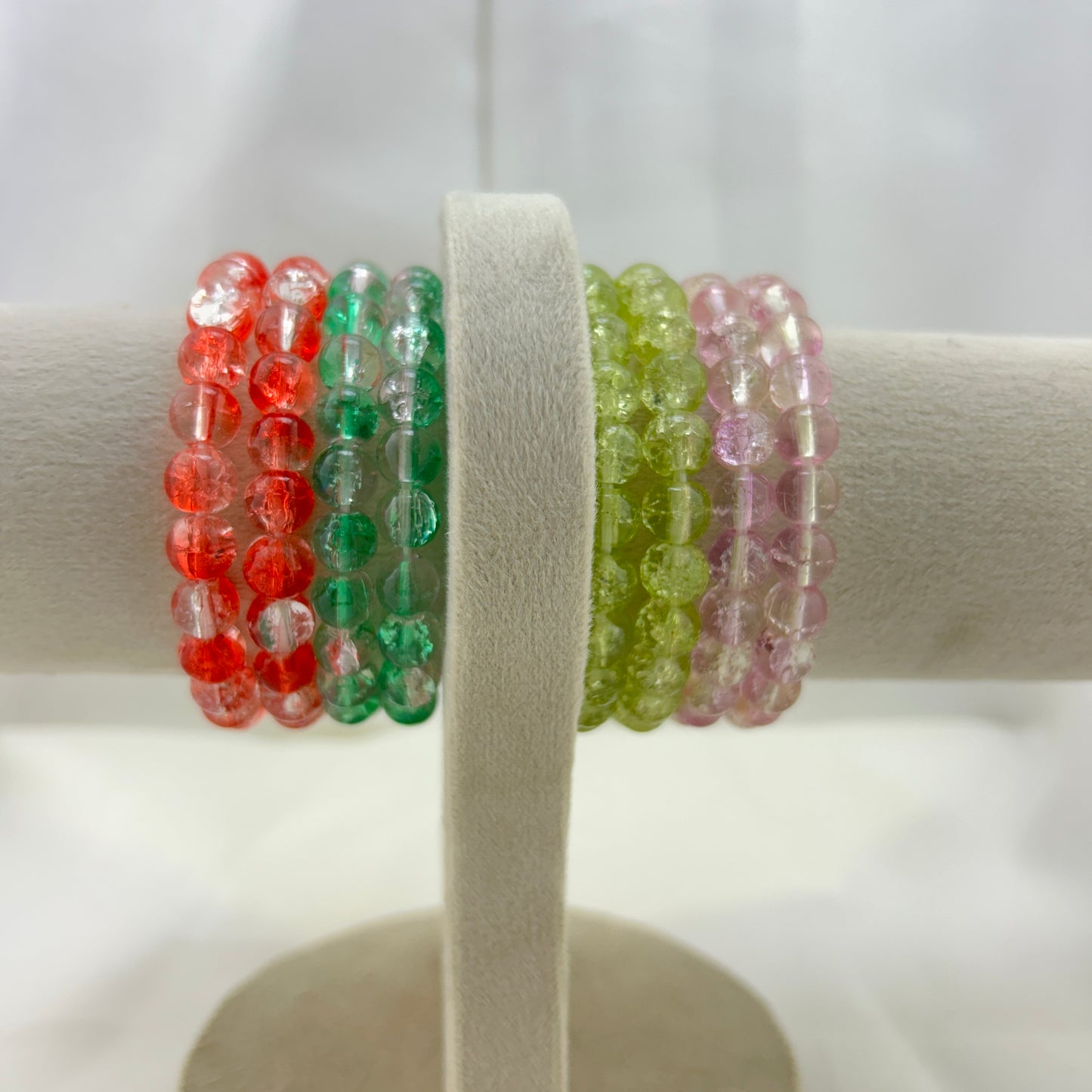 CRACKELED BEADED BRACELET