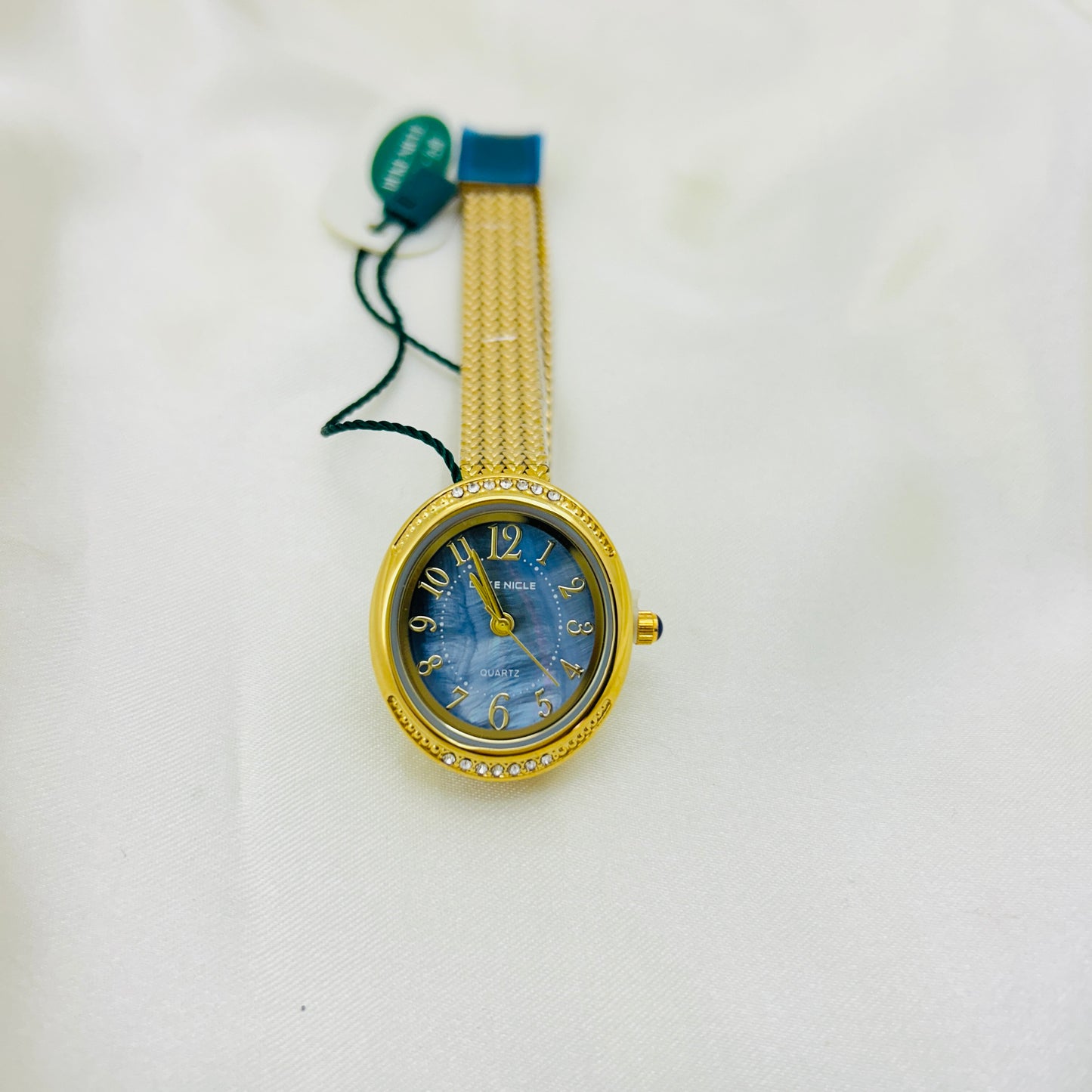Mist Blue Dial Gold Women's Watch