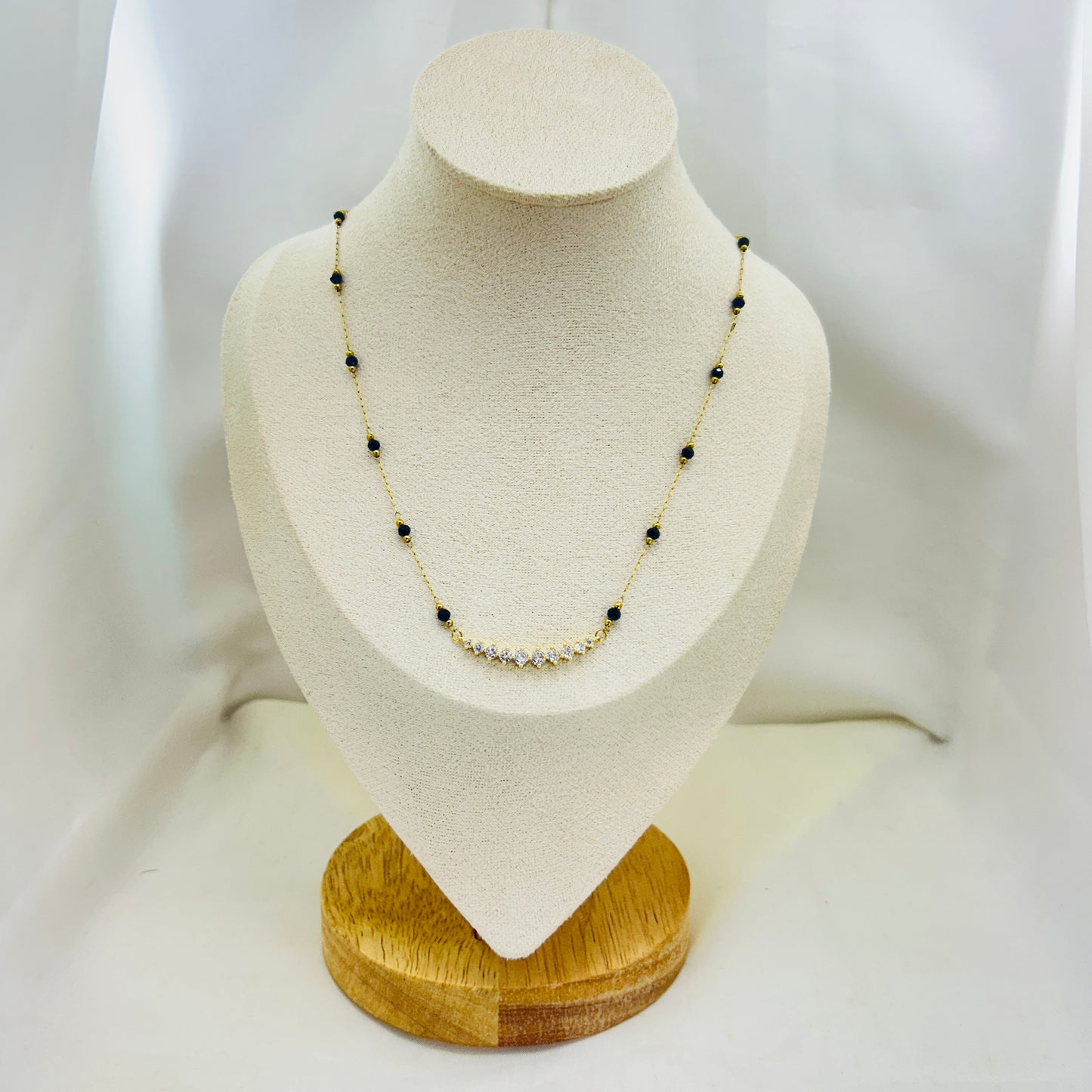 Crescent AD Mangalsutra | Original 18K Gold Plated Demi-Fine Mangalsutra