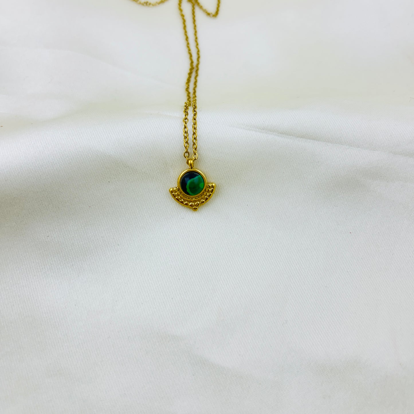 Planet earth inspired pendant - Demifine necklace