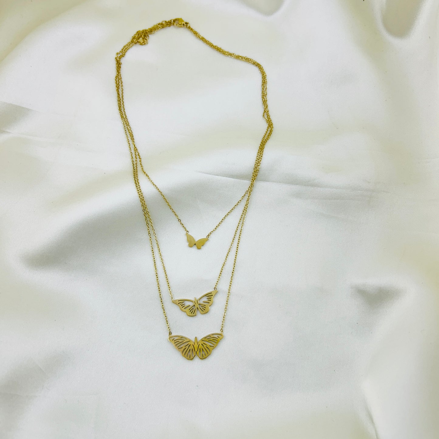 Three layer butterfly chain - Demifine necklace
