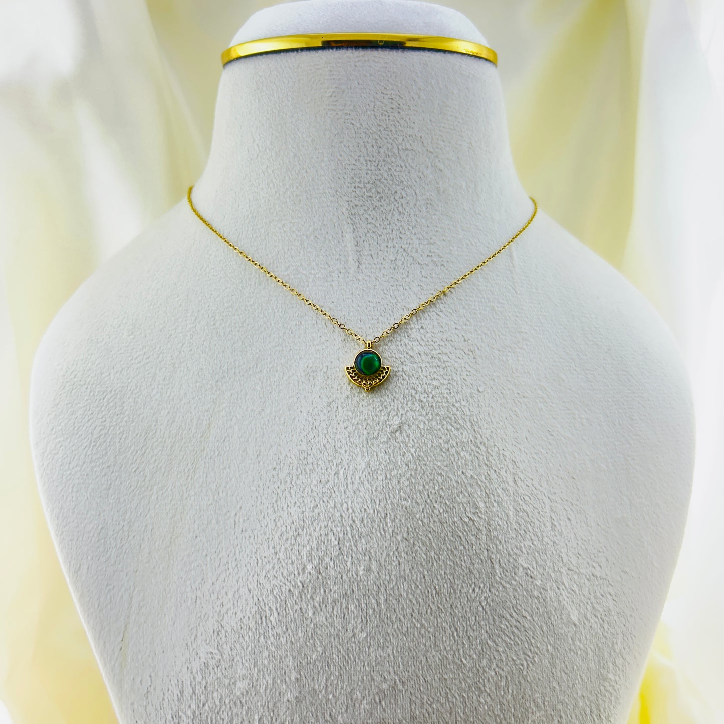 Planet earth inspired pendant - Demifine necklace