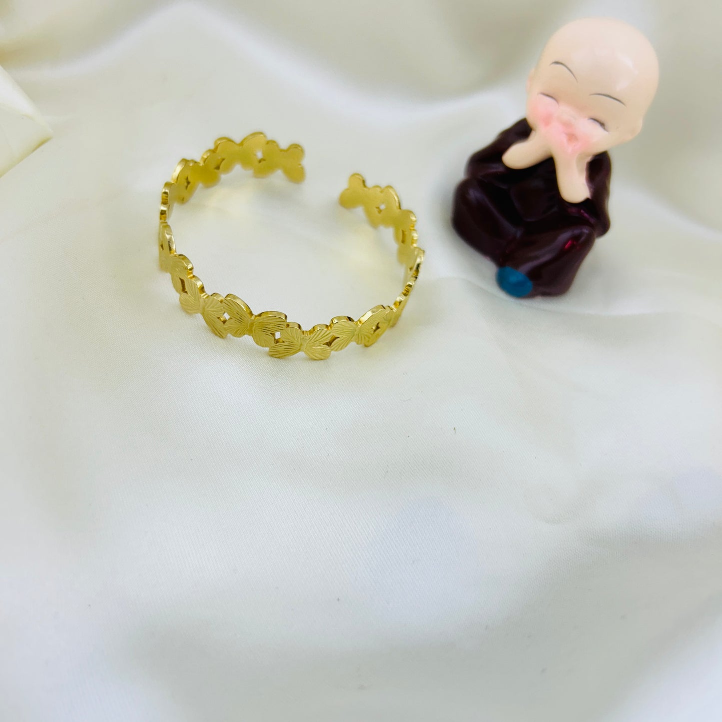 Butterfly cuff bracelet - adjustable kada