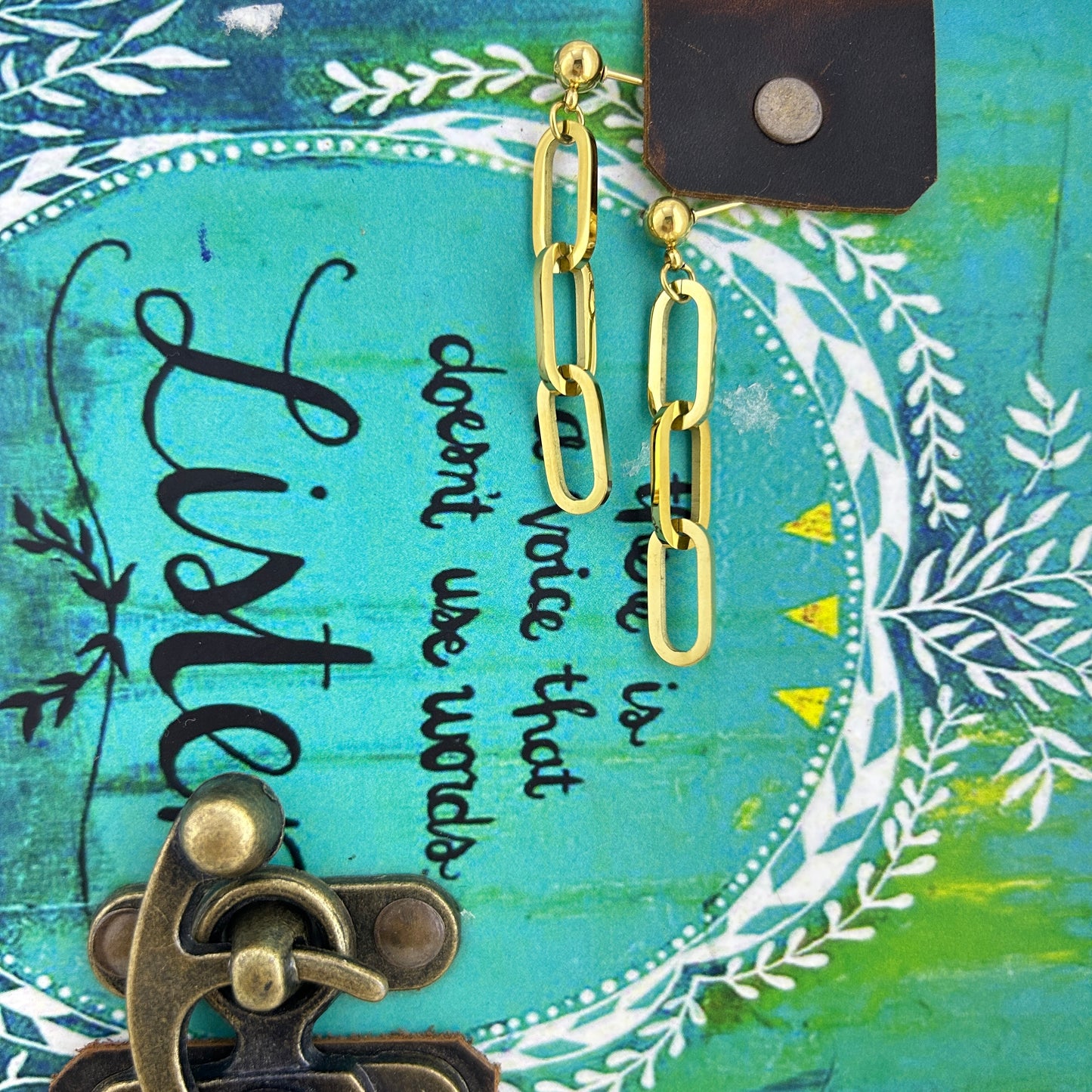 Trendy dangles - Link chain hoops - earrings