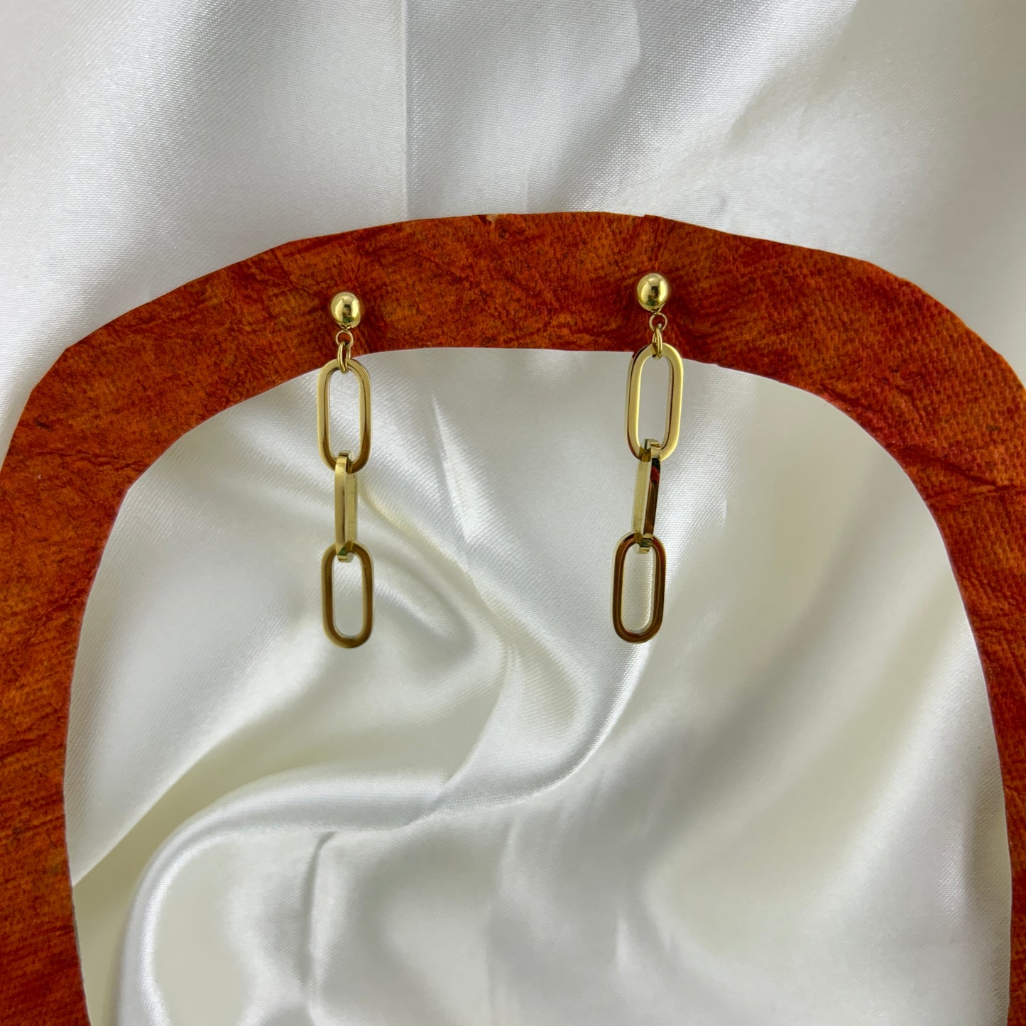 Trendy dangles - Link chain hoops - earrings