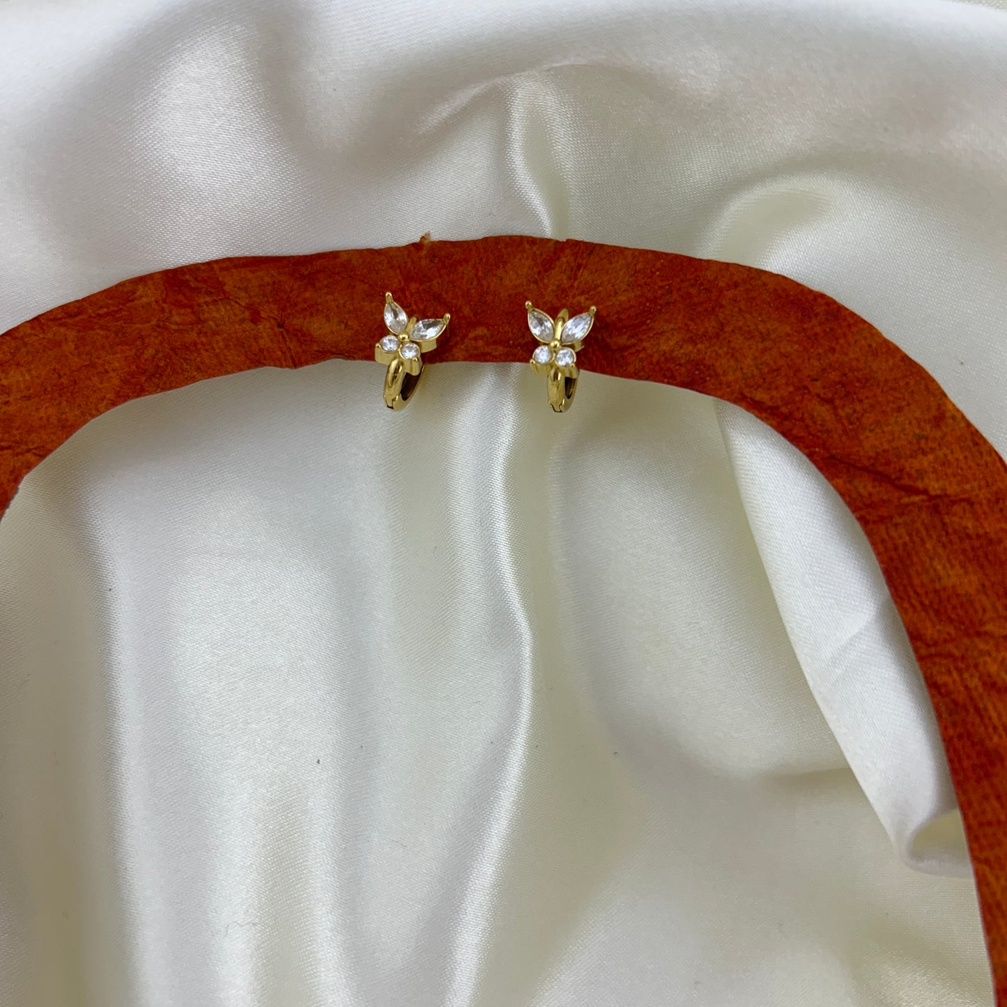 Beautiful butterfly stud like rings - hoop earrings