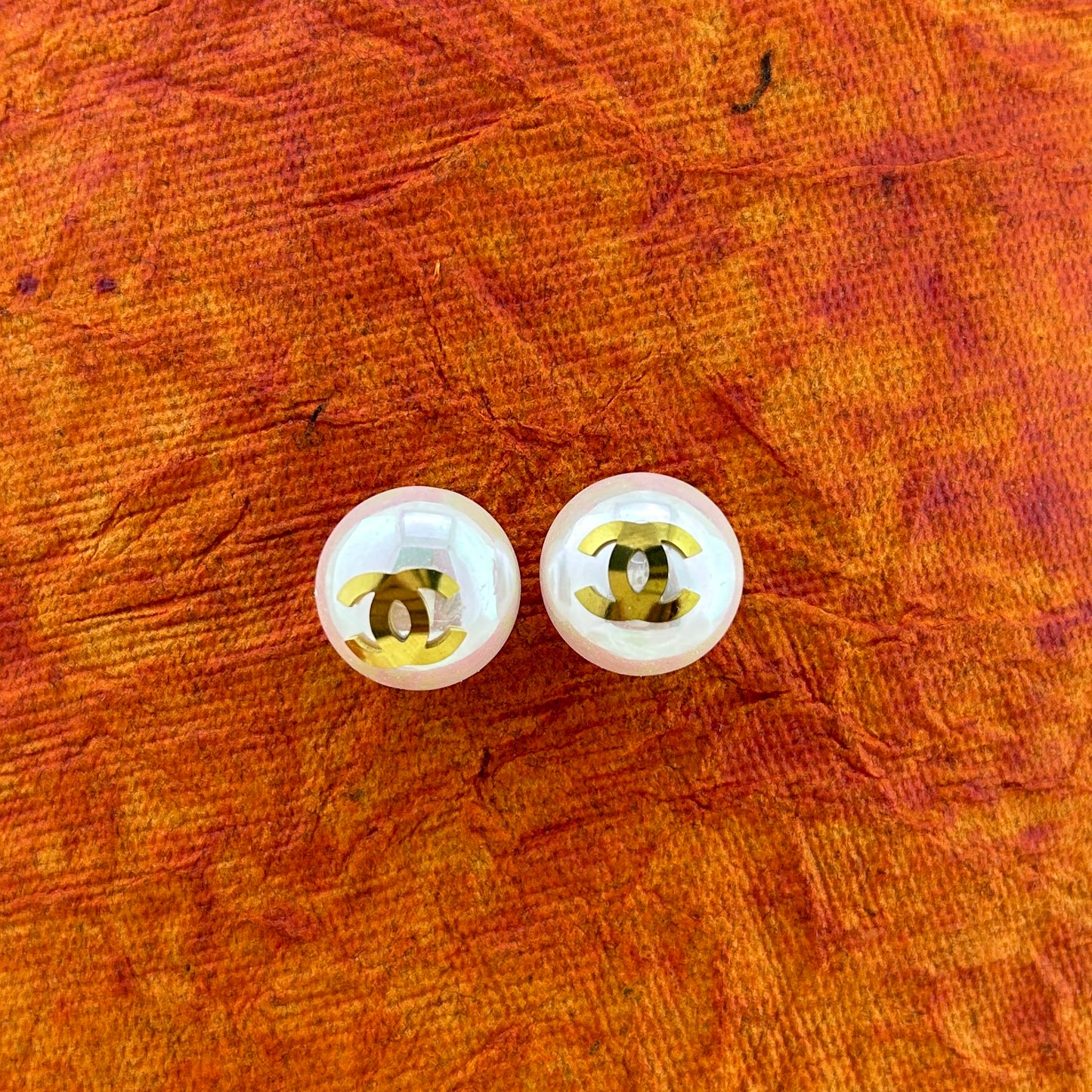 Brand inspired pearl studs - earrings