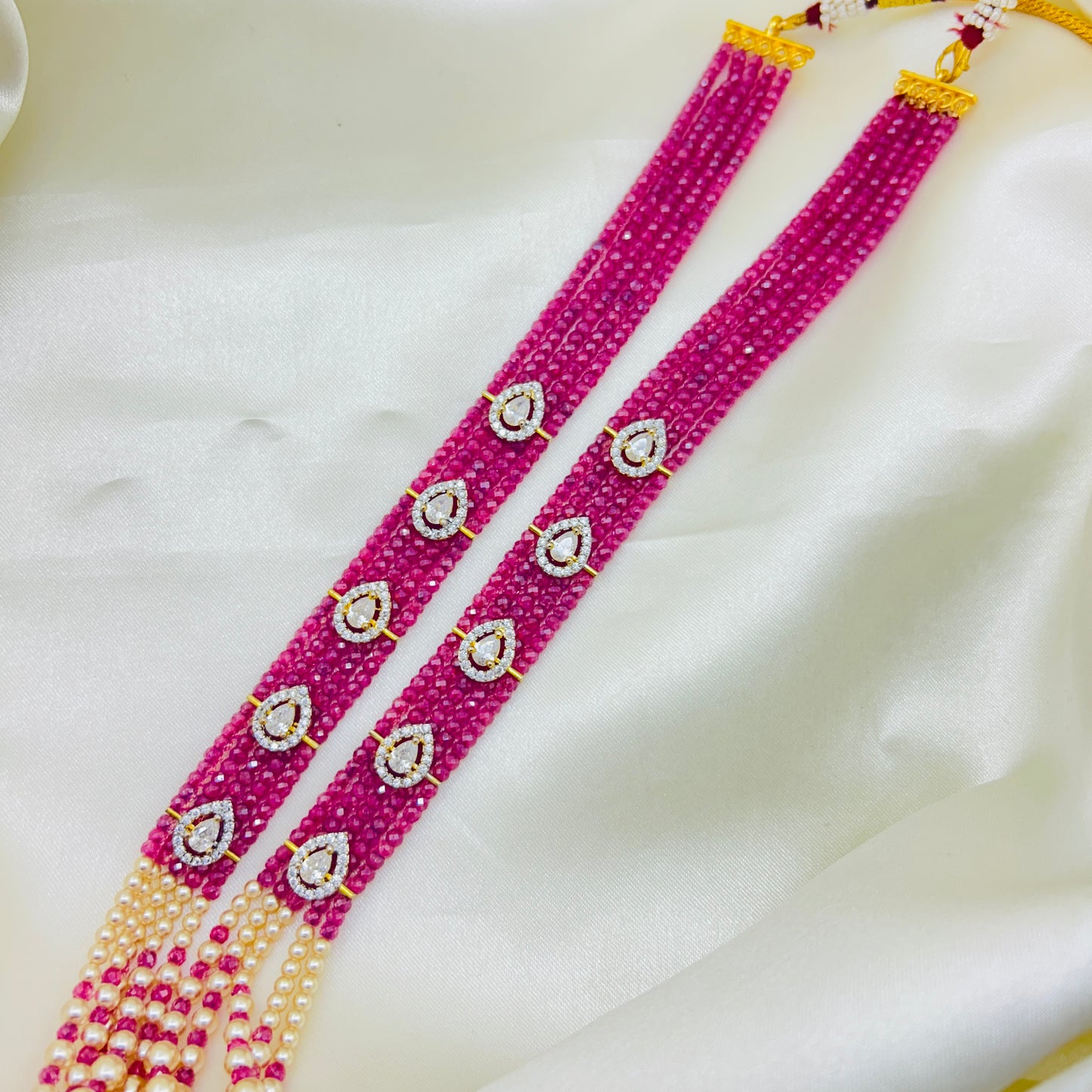 Luxury Five-Layer Czech Haara with Swarovski Pearls