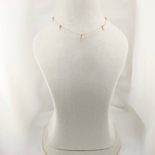 Star shape pendants invisible chain (2-sided use)