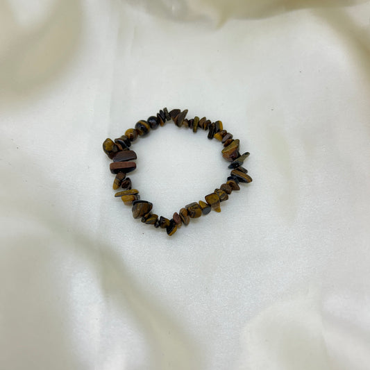 Tiger eye uncut and raw Energy bracelet (protection and focus)