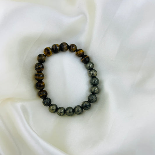 Money Magnet Bracelet – Tiger eye & Pyrite - The Wealth Shield