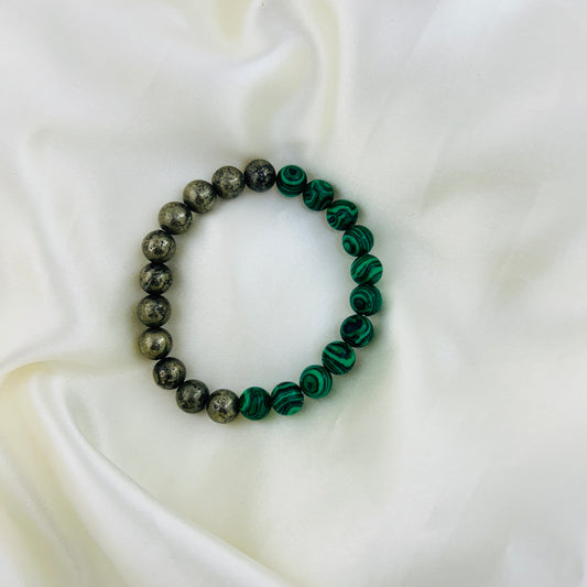 Money Magnet Bracelet –  Malachite & Pyrite - The Power Magnet