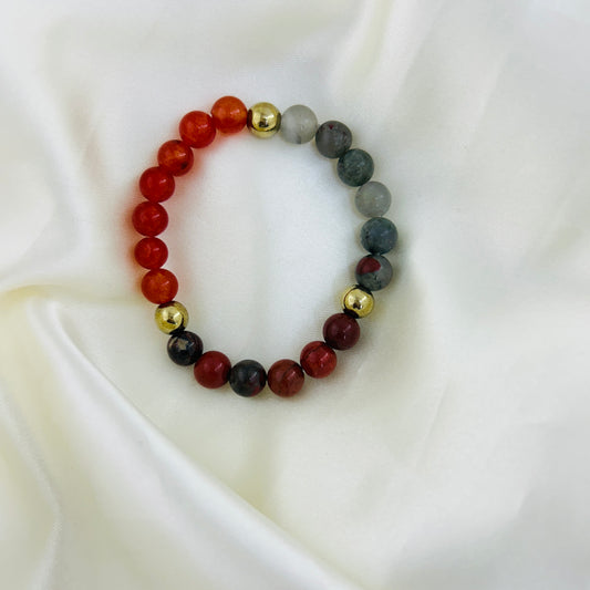Aries (Mesha) Rashi Astrology Bracelet – Natural Gemstones - The Fiery Guardian