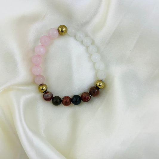 Cancer (Karka) Rashi Astrology Bracelet – Natural Gemstones- The Moonlight Shield