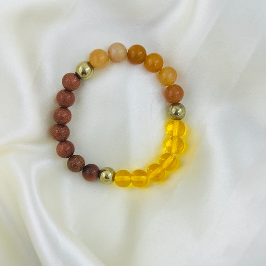 Leo (Simha) Rashi Astrology Bracelet – Natural Gemstones - The Radiant Majesty