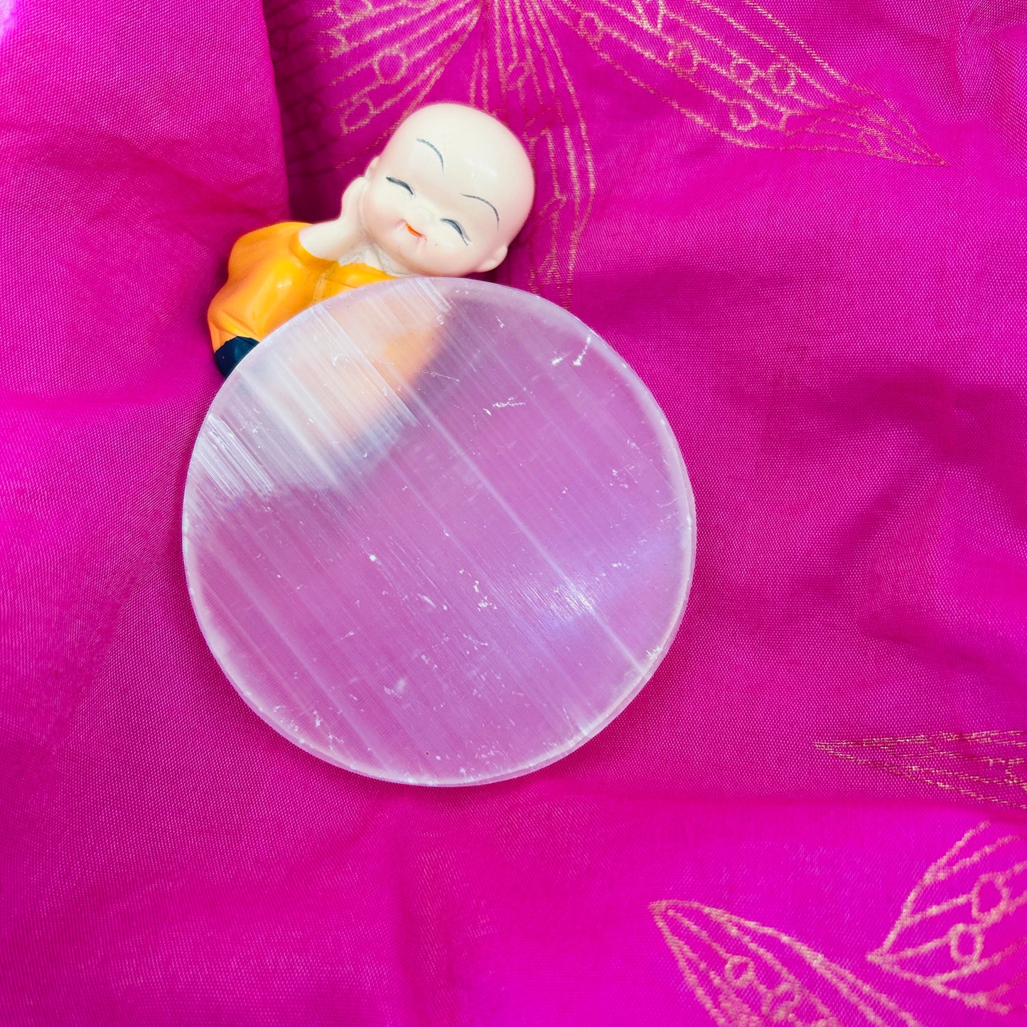 Sacred Glow Selenite Charging Plate - Moonlight Purity Plate