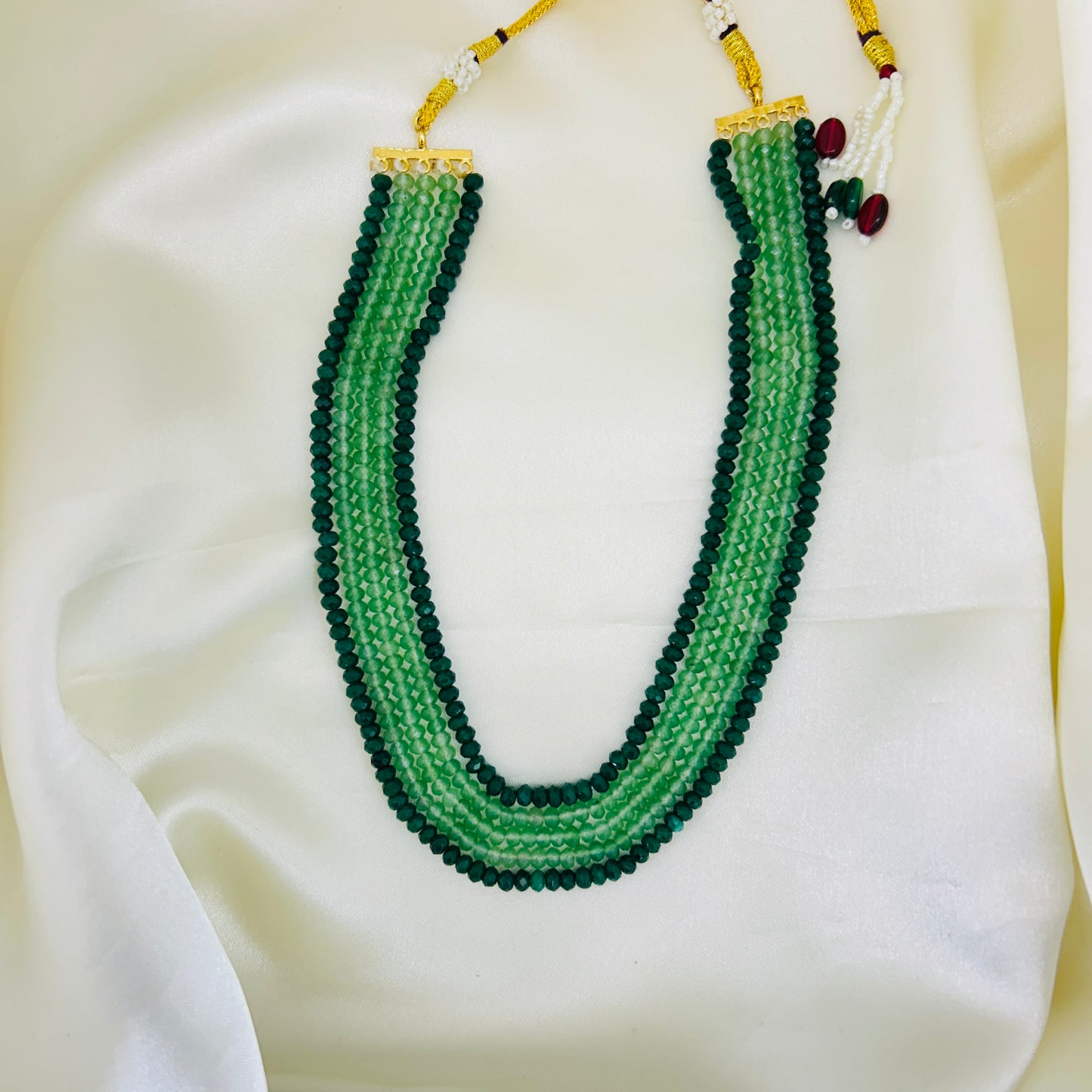 FIVE LAYER ONYX SHORT NECKLACE – DUAL TONE HEIRLOOM STYLE