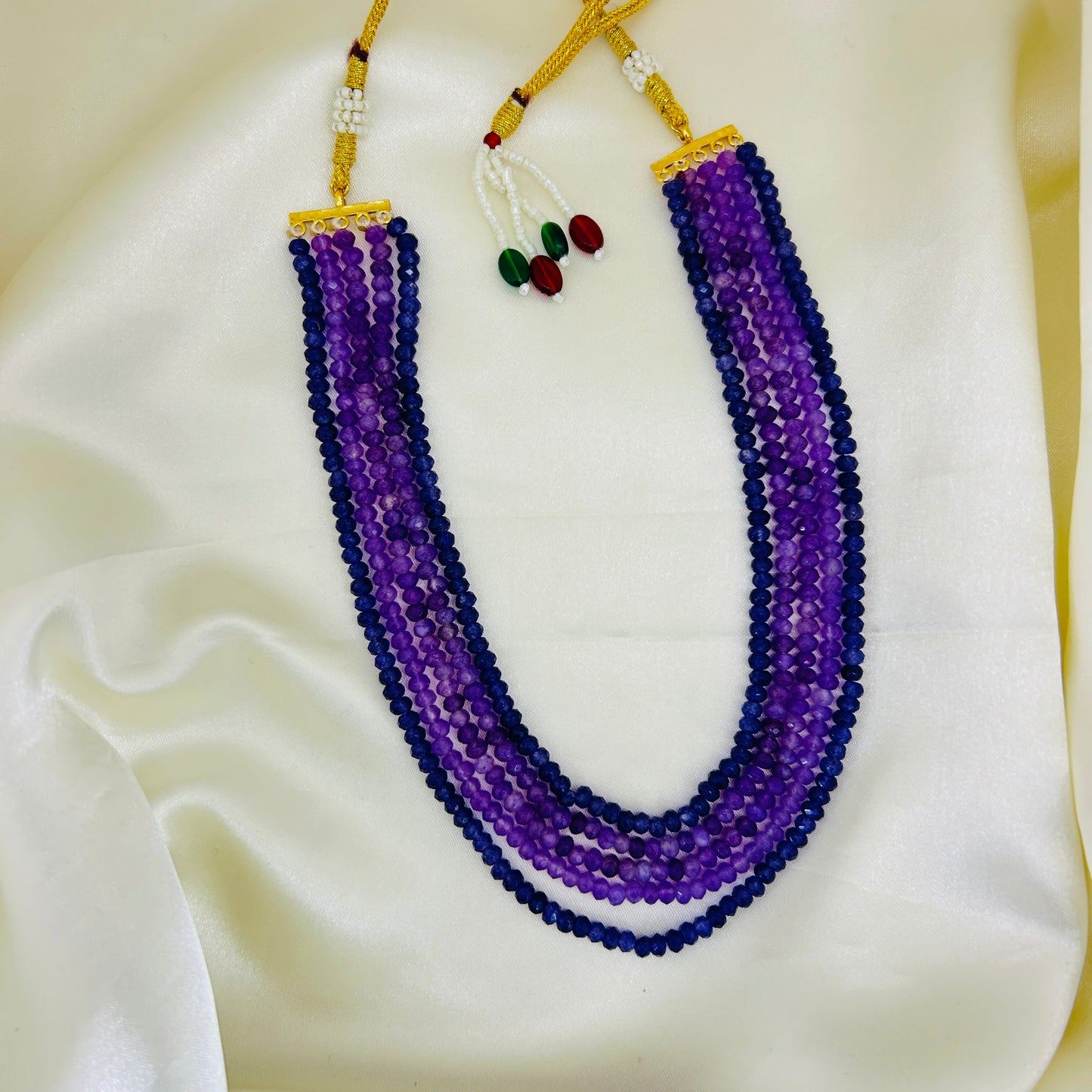 FIVE LAYER ONYX SHORT NECKLACE – DUAL TONE HEIRLOOM STYLE