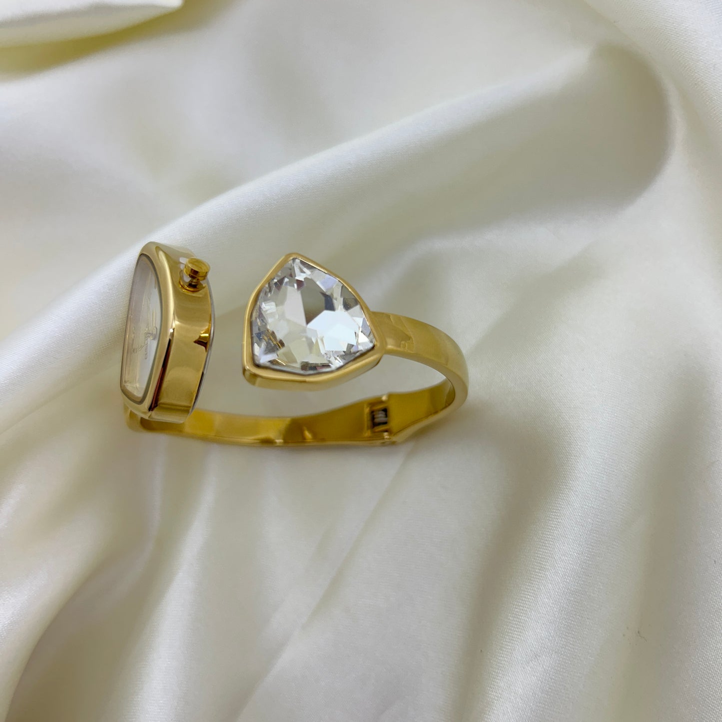 Crystal Glow Statement Clutch Watch