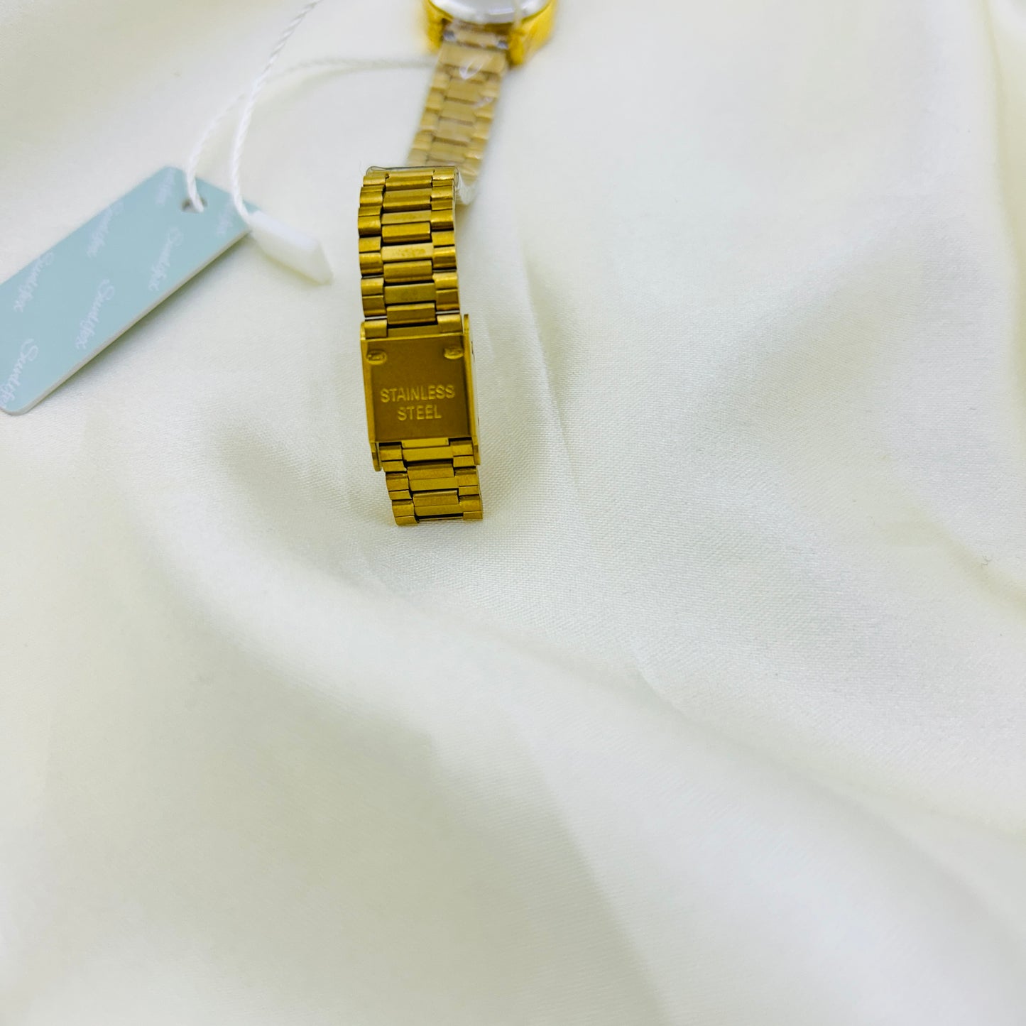 Golden Tone Rectangle dial Watch