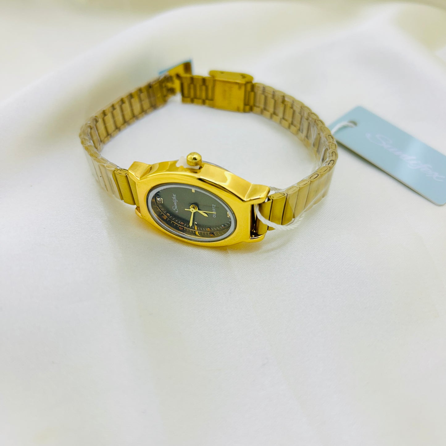 Classic Oval Olive green dial watch