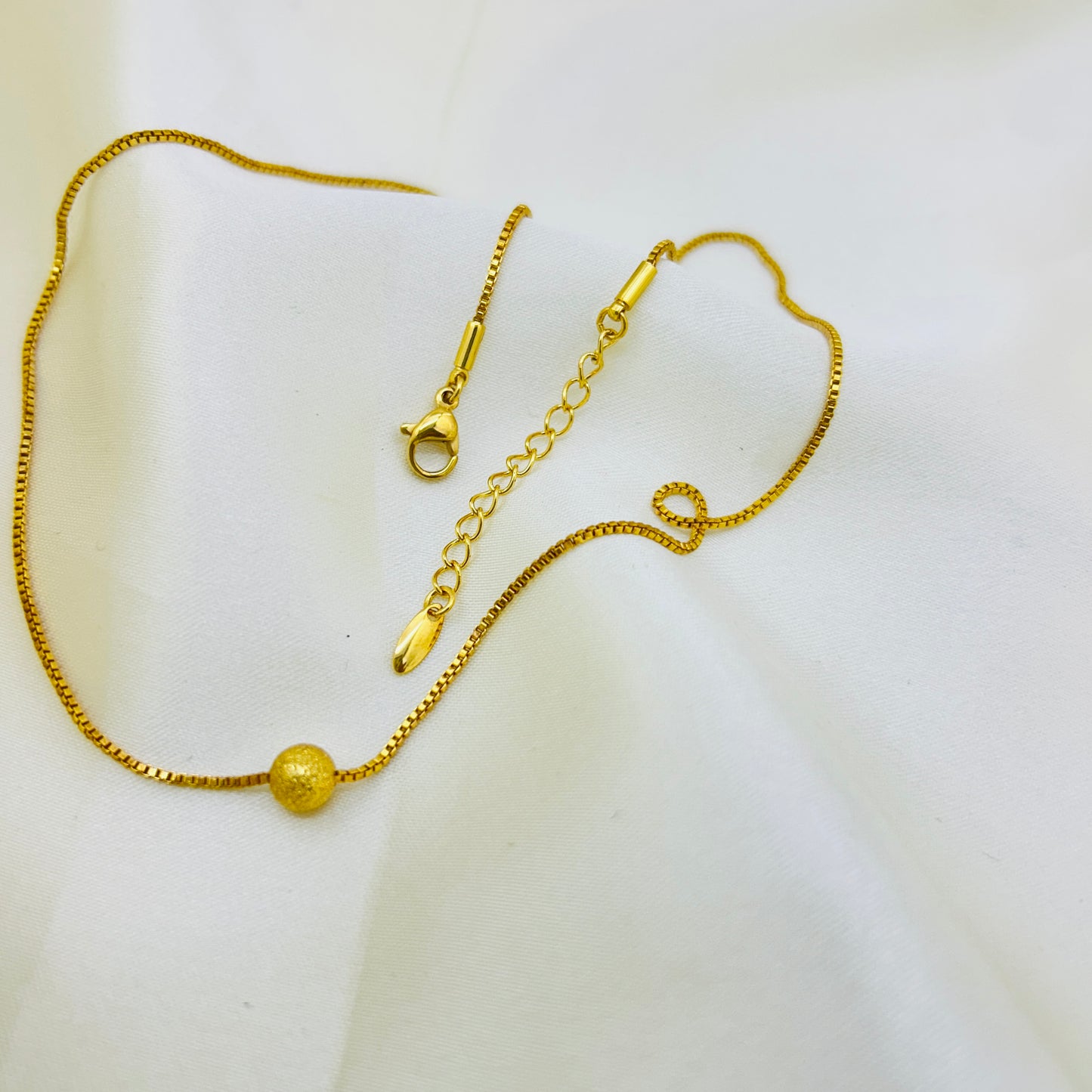 Golden Grace Chain with Minimal Gold bead at centre