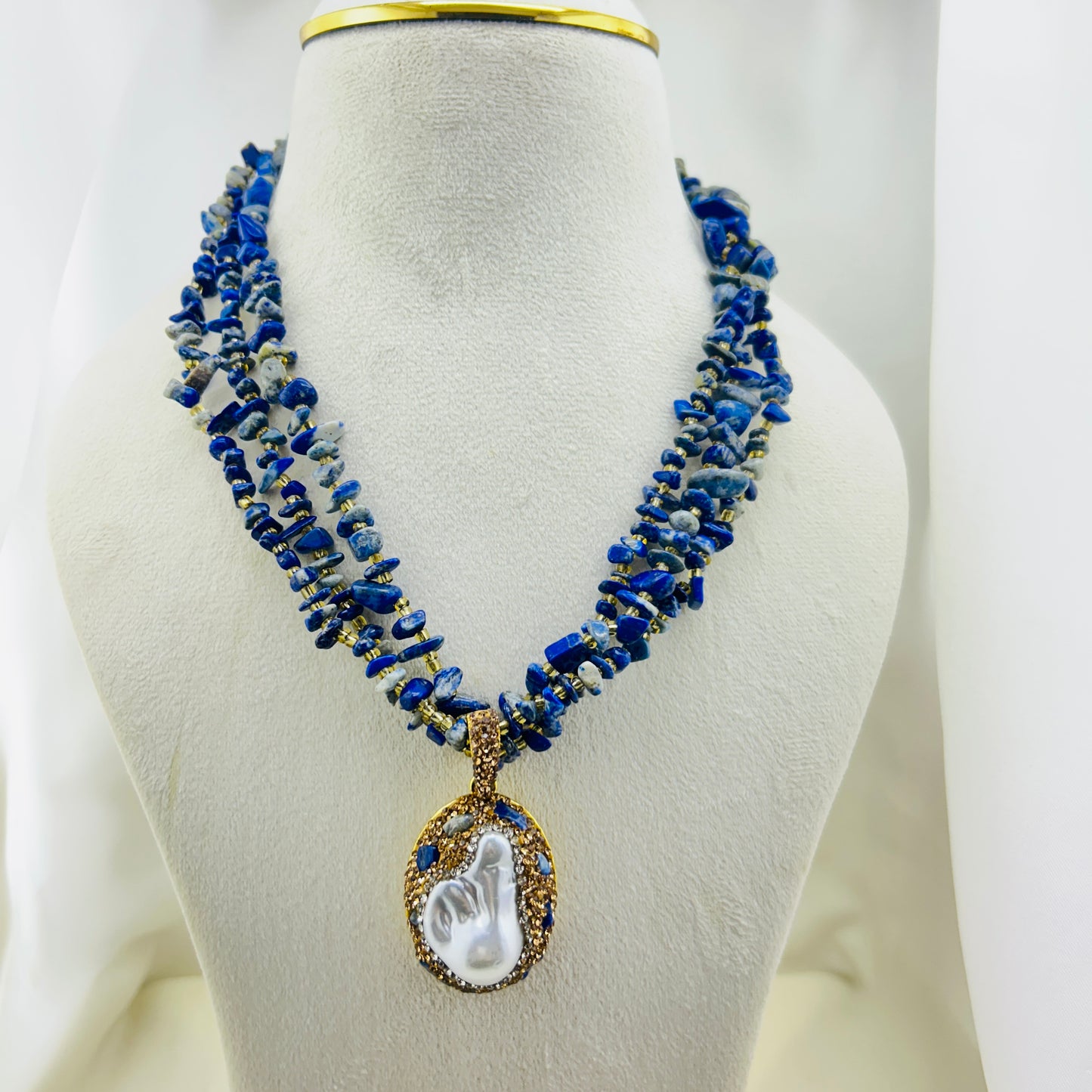 Lapis and Pearl Tone Haara