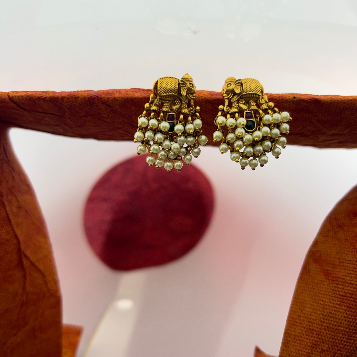 Elephant pearl studs