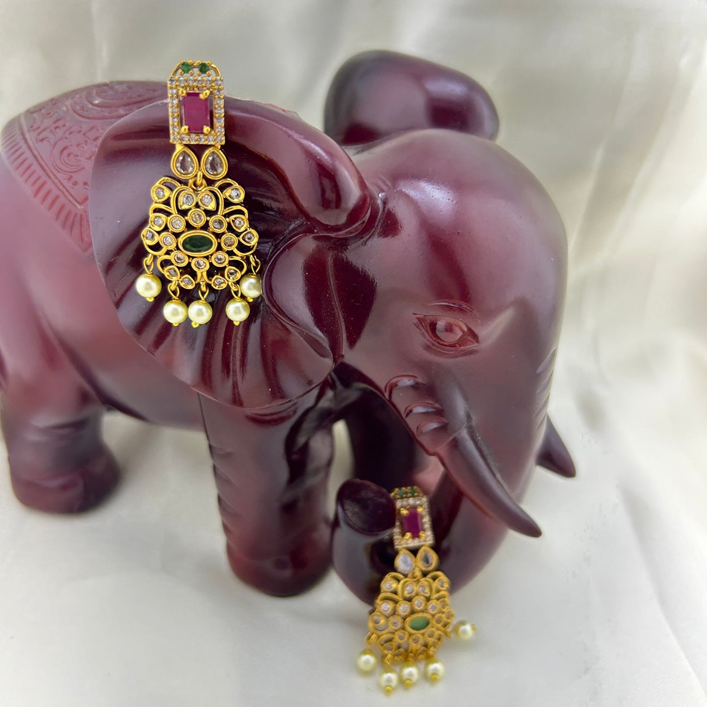 AD stone chandelier victorian earrings