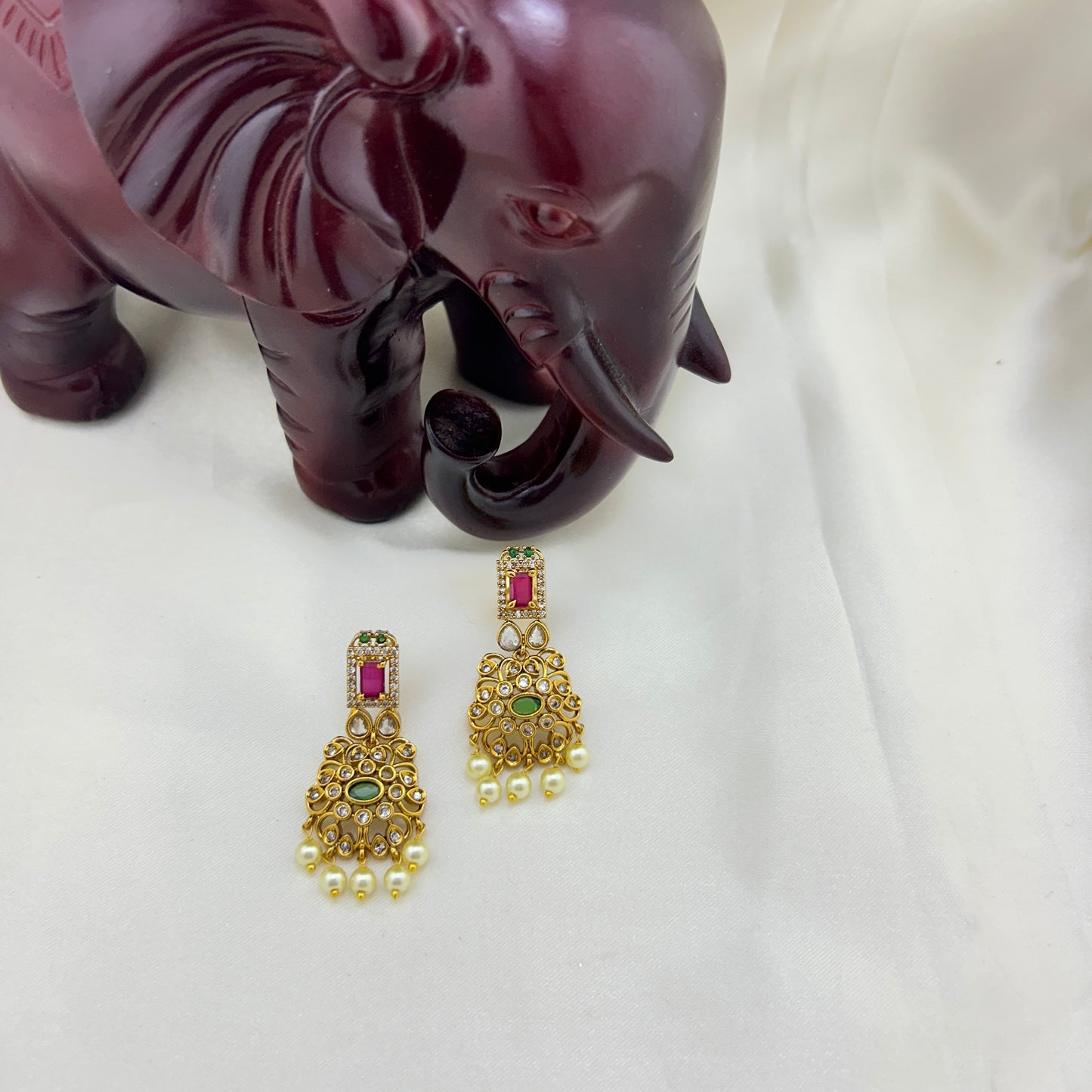 AD stone chandelier victorian earrings