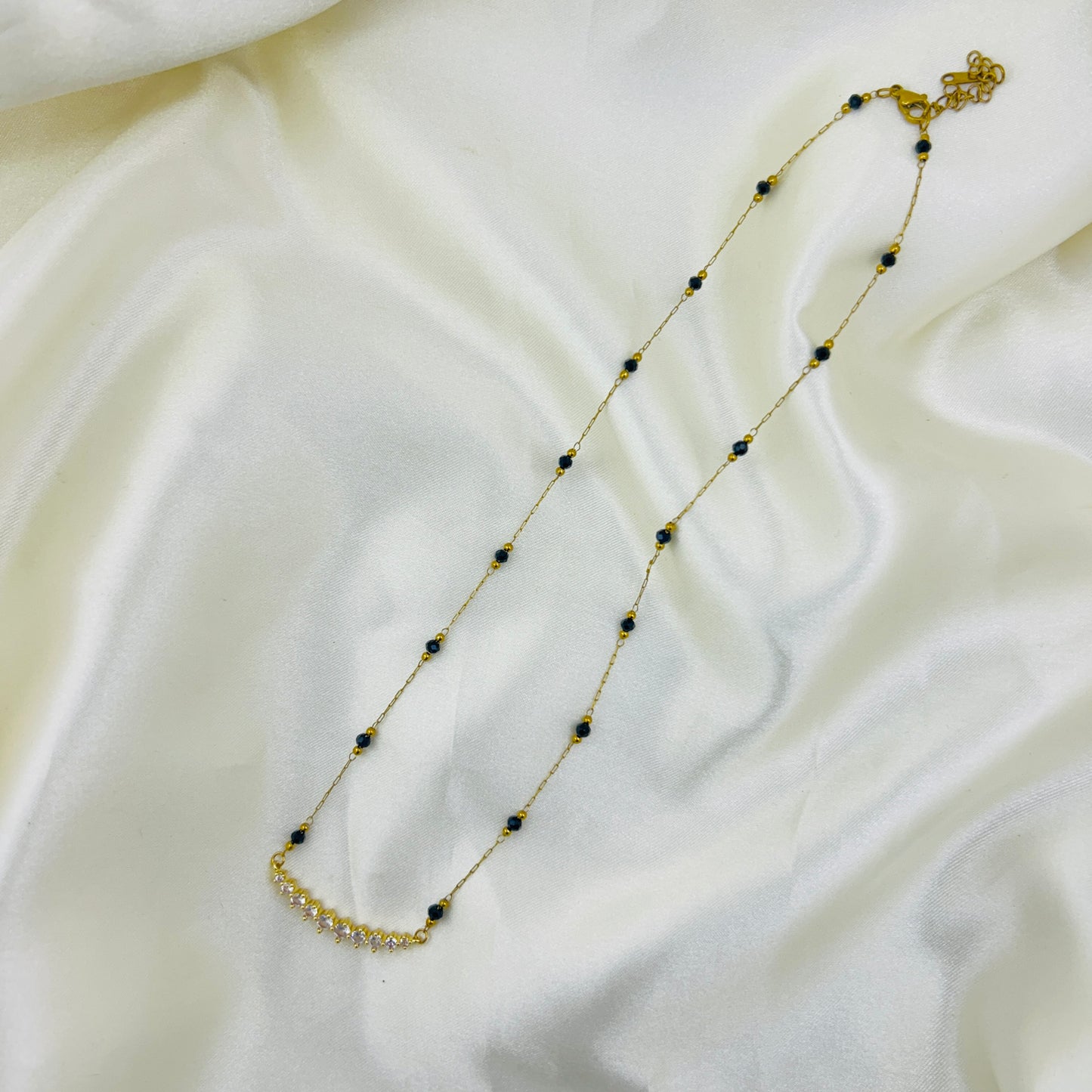 Crescent AD Mangalsutra | Original 18K Gold Plated Demi-Fine Mangalsutra