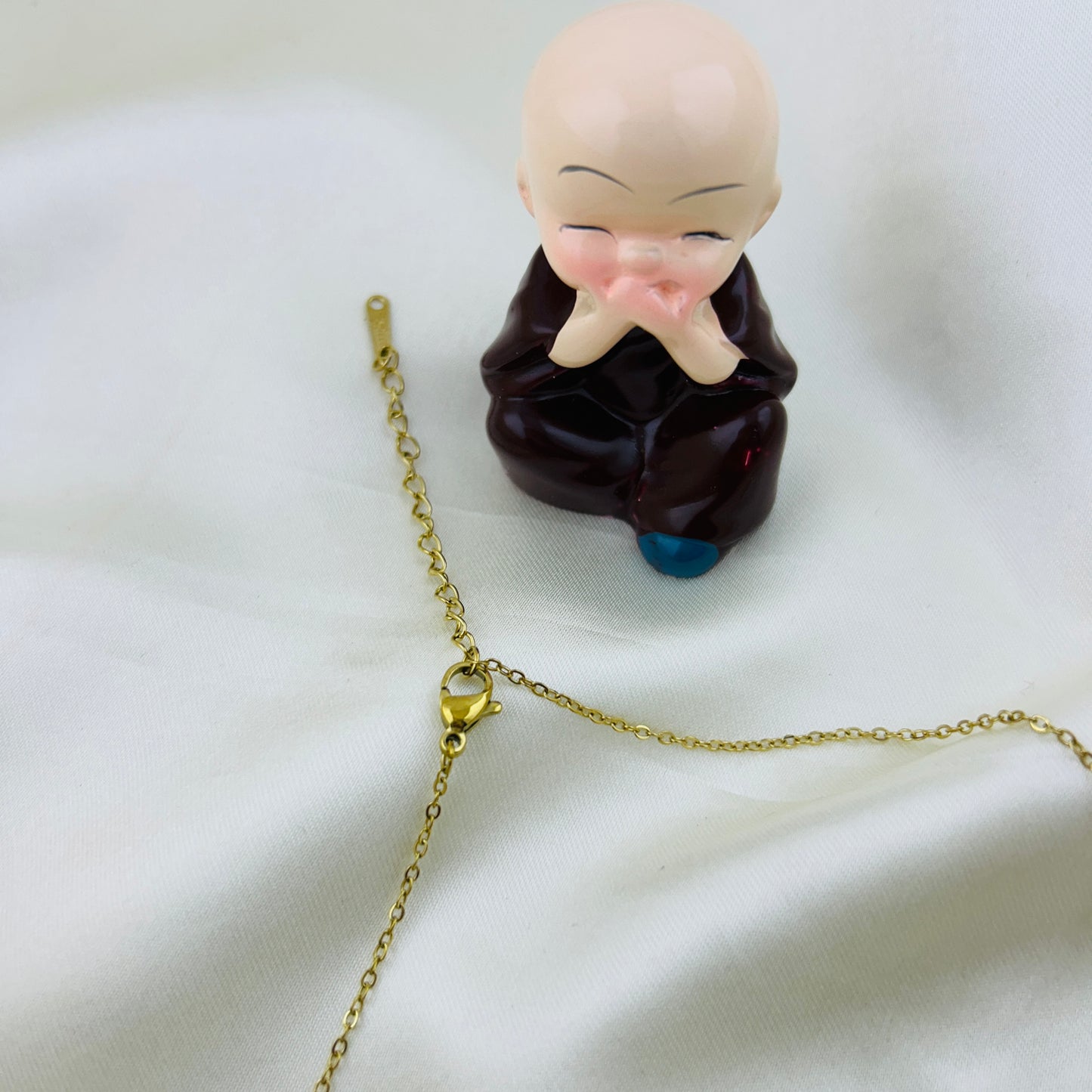 Star and moon around demifine necklace
