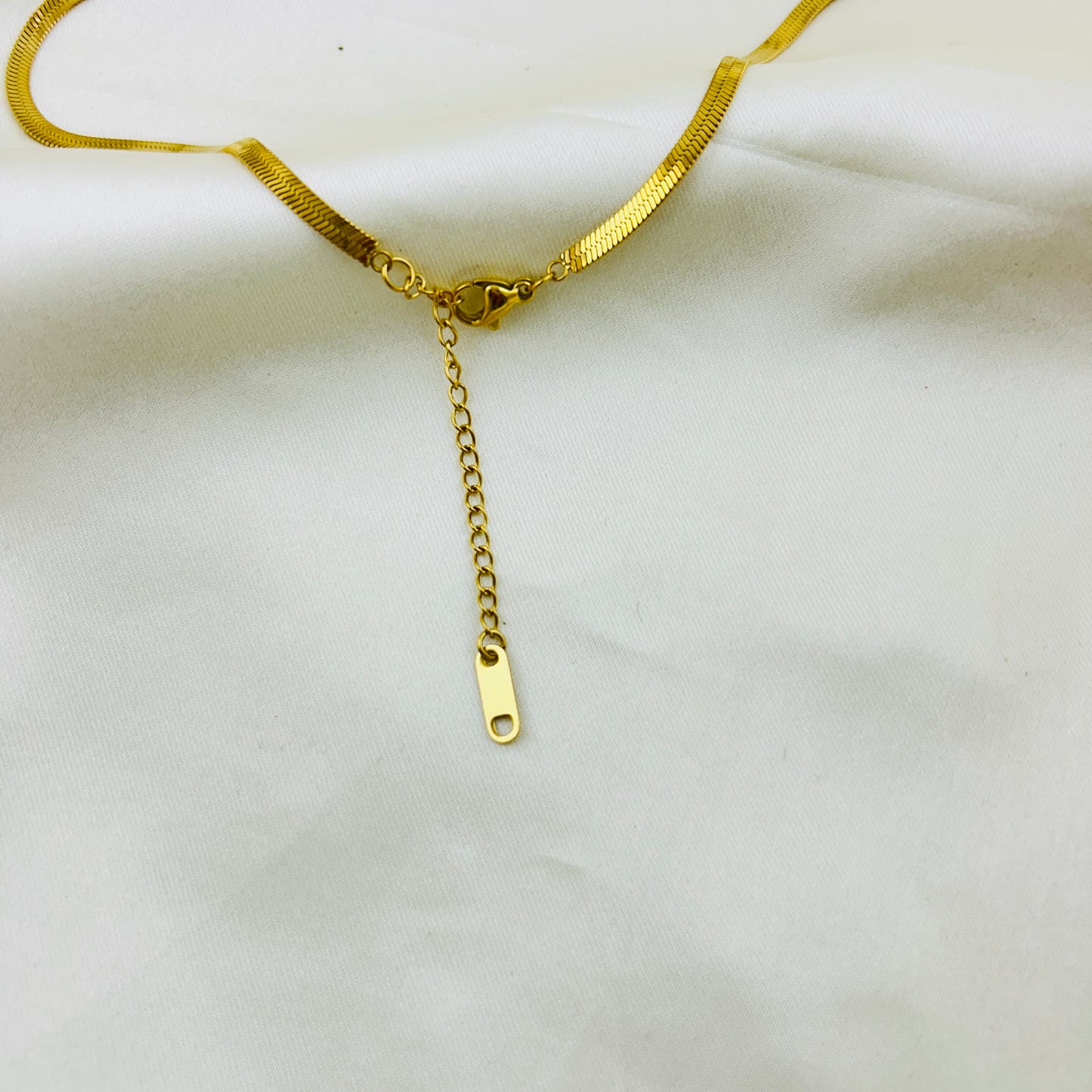Baguette enamel shell locket with golden chain demifine necklace