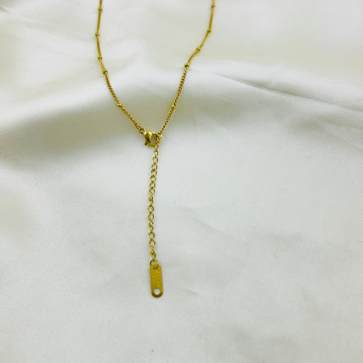 Three square lockets in a thin chain - demifine necklace