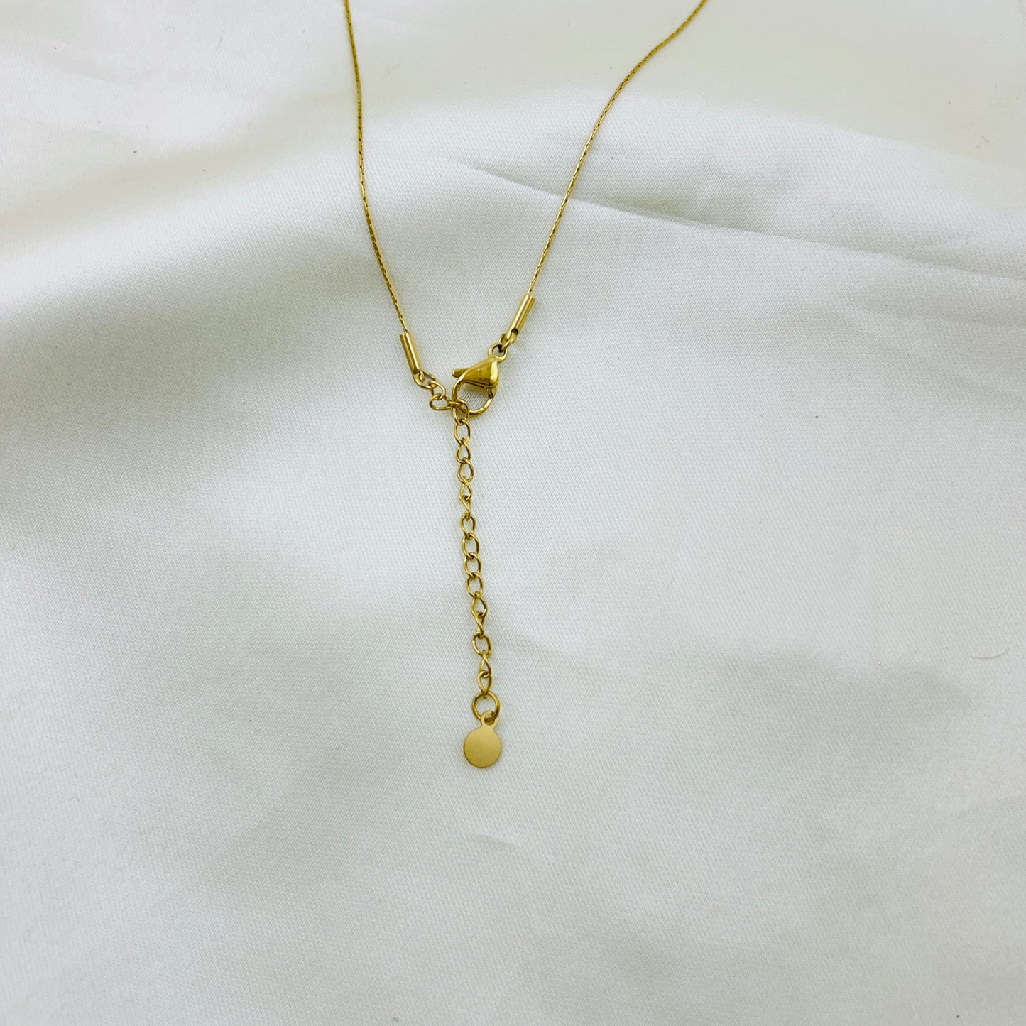 Tiny multicolor pendant in a thin chain - Demifine necklace