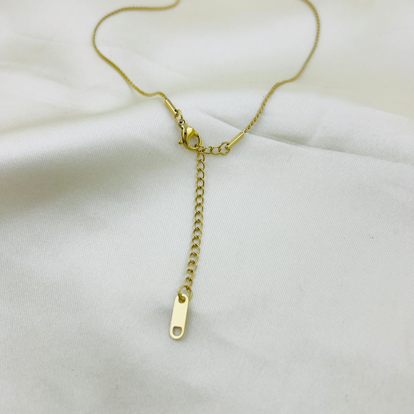 Tiny heart pendant in thin chain (two side use) - Demifine necklace