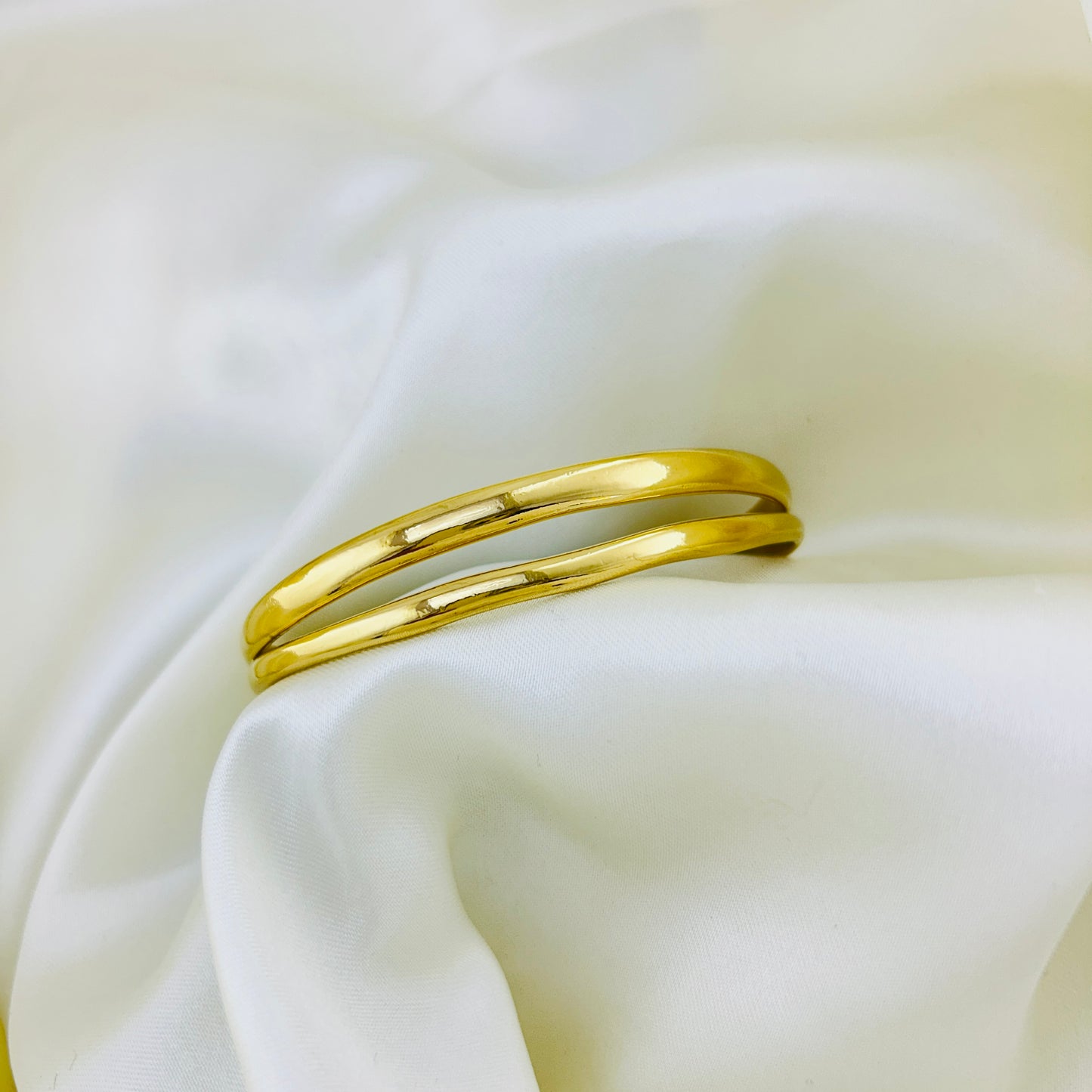 Double layer cuff bracelet - adjustable kada
