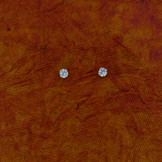 Tiny stone studs - earrings