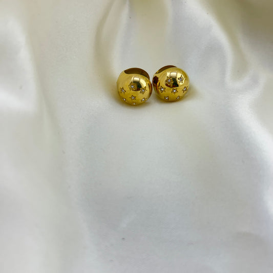 Round clip on studs - hoop earrings