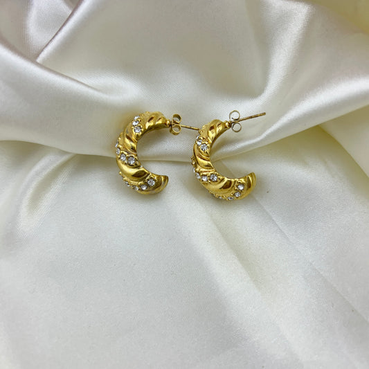 Croissant ear cuffs - hoop earrings
