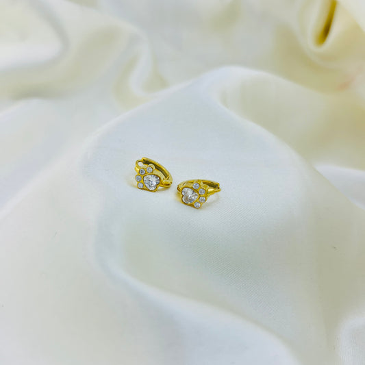 Gold hoop earrings for fur parents