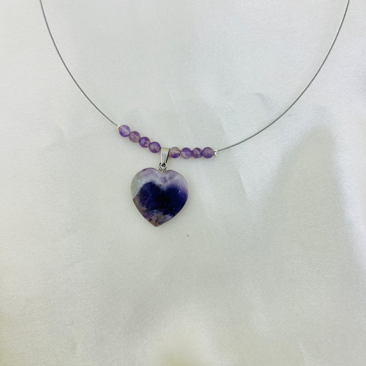 natural amethyst heartstone