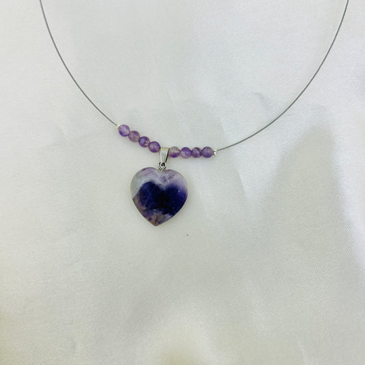 natural amethyst heartstone